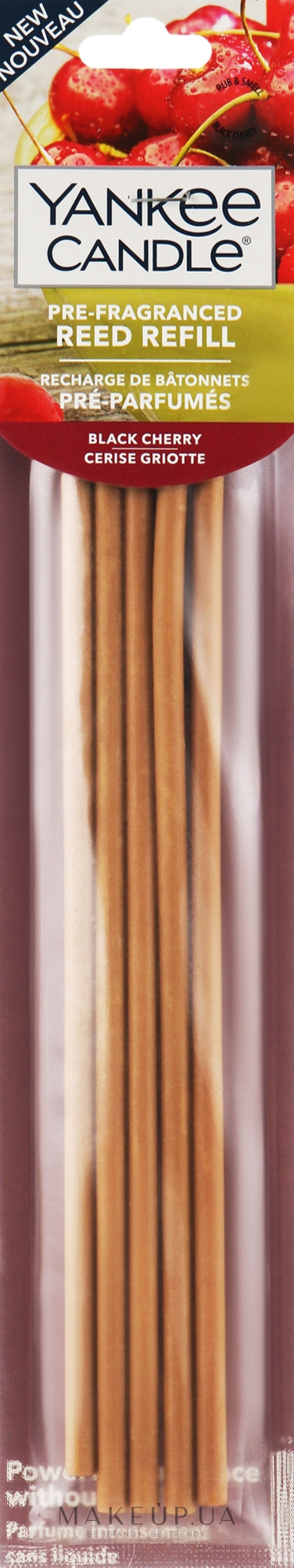 Ароматические палочки - Yankee Candle Black Cherry Pre-Fragranced Reed Refill — фото 5шт