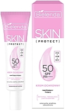 Солнцезащитный увлажняющий и успокаивающий крем - Bielenda Skin Protect SPF 50 Moisturizing And Soothing Cream  — фото N1