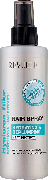 Спрей для волосся "Зволоження та відновлення" - Revuele Hyaluron Filler Hair Spray — фото N1