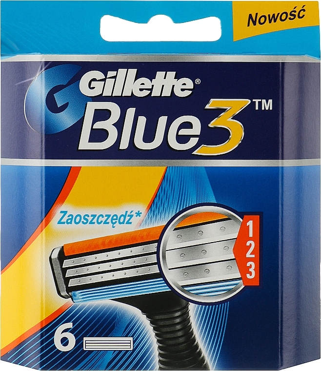 Сменные кассеты, 6 шт. - Gillette Blue 3 — фото N1