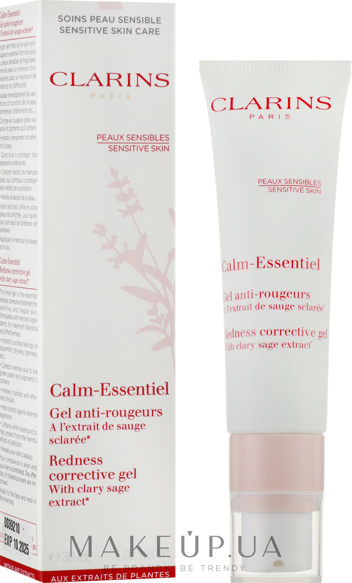 Заспокійливий гель для чутливої шкіри - Clarins Calm-Essentiel Redness Corrective Gel — фото 30ml