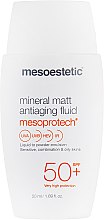 Мінеральна матувальна антивікова сироватка - Mesoestetic Mesoprotech Mineral Matt Antiaging Fluid SPF 50+ — фото N2