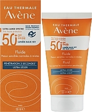 Солнцезащитный крем-флюид для лица - Avene Soins Solaires Fluide SPF50+ — фото N2
