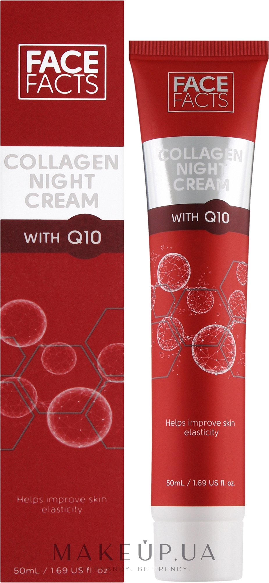 Ночной крем для кожи лица с коллагеном и коэнзимом Q10 - Face Facts Collagen & Q10 Night Cream — фото 50ml