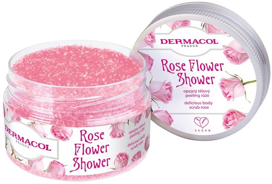 Скраб для тіла "Троянда" - Dermacol Rose Flower Shower Delicious Body Scrub — фото N1