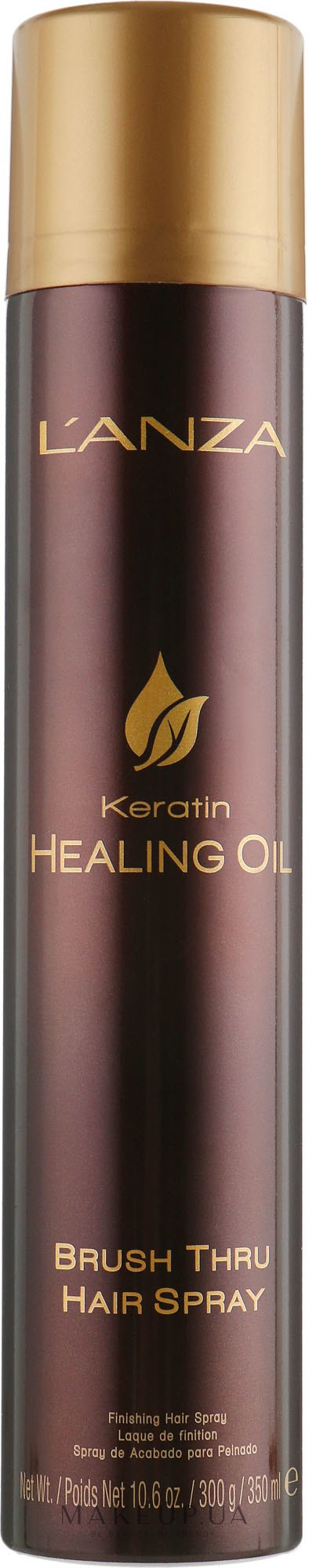 Спрей для укладки волос - L'anza Keratin Healing Oil Brush Thru Hair Spray — фото 350ml