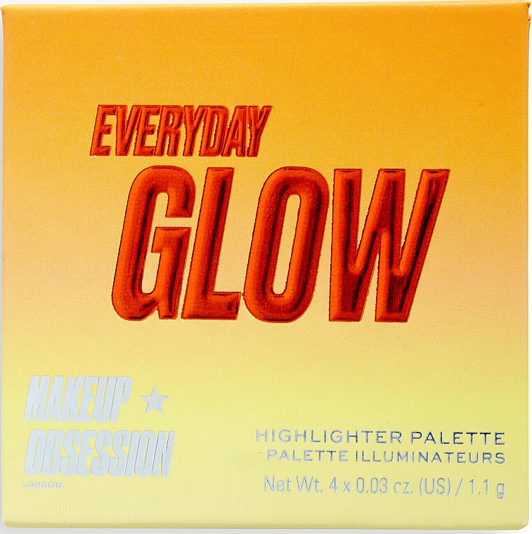 Палетка хайлайтерів для обличчя - Makeup Obsession Glow Crush Palette — фото N1