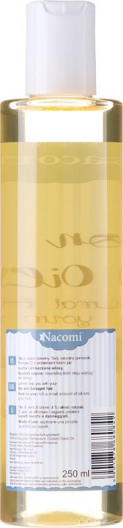 Масло для волос из семян хлопка - Nacomi Natural — фото N4