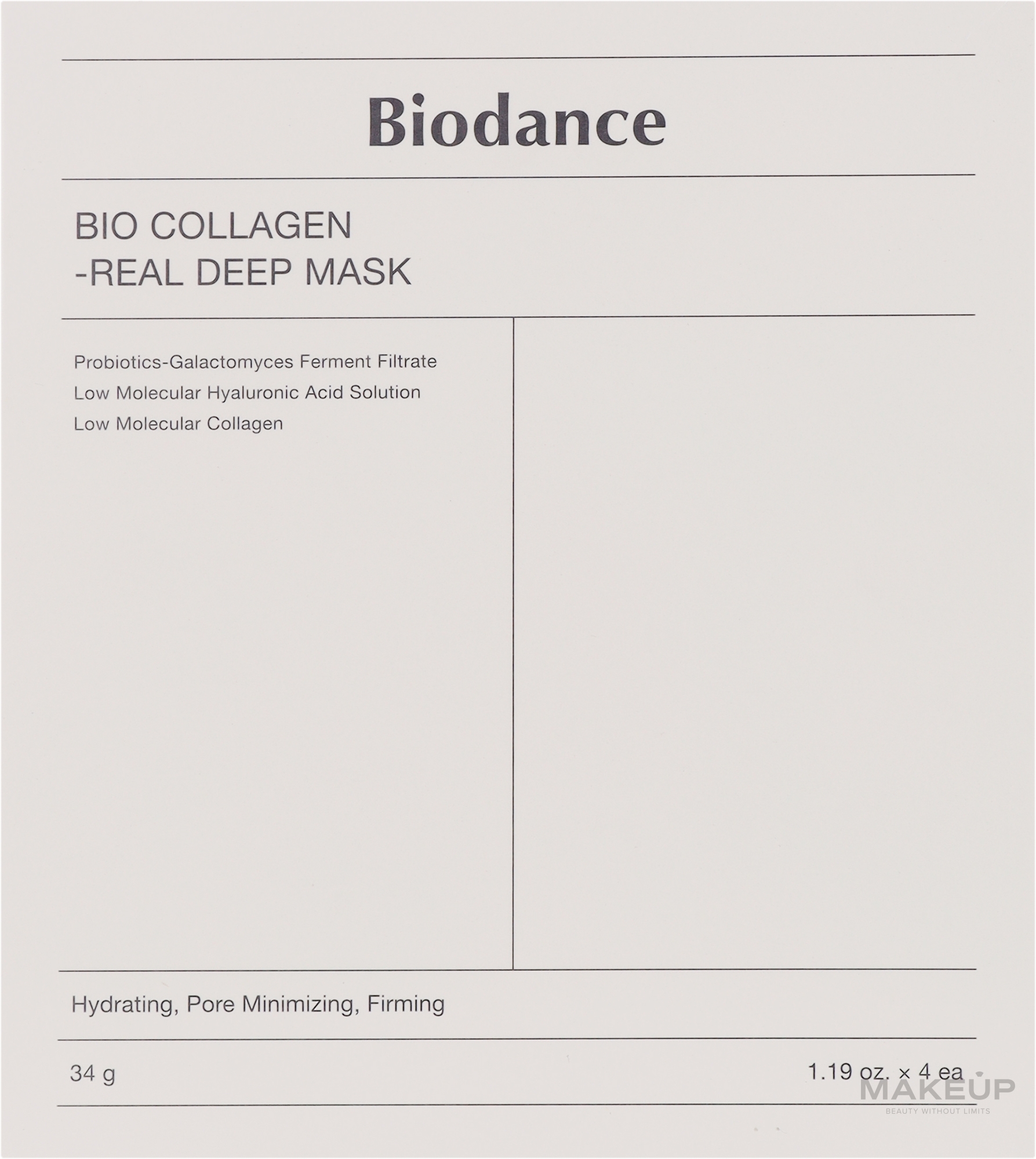 Гідрогелева маска з колагеном - Biodance Bio Collagen Real Deep Mask Sheet — фото 4x34g