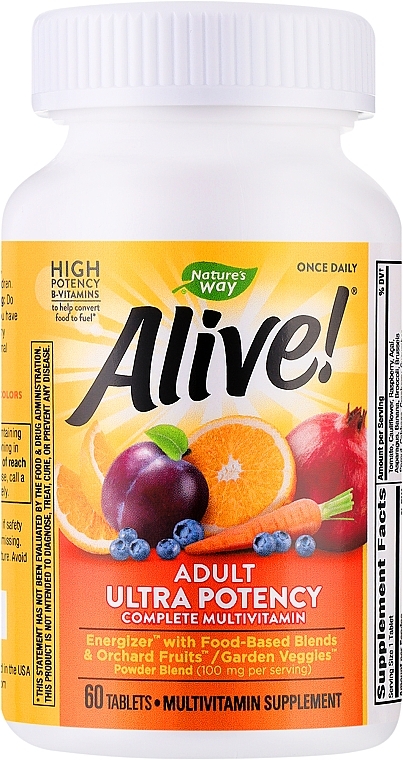 Мультивитамины для взрослых - Nature’s Way Alive! Adult Ultra Potency Complete Multivitamin — фото N1