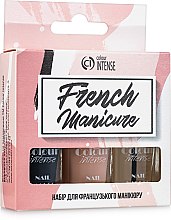 Набор "Французский маникюр" - Colour Intense French Manicure Kit (polish/5ml + polish/5ml + polish/5ml + n/stencil/24pcs) — фото N2