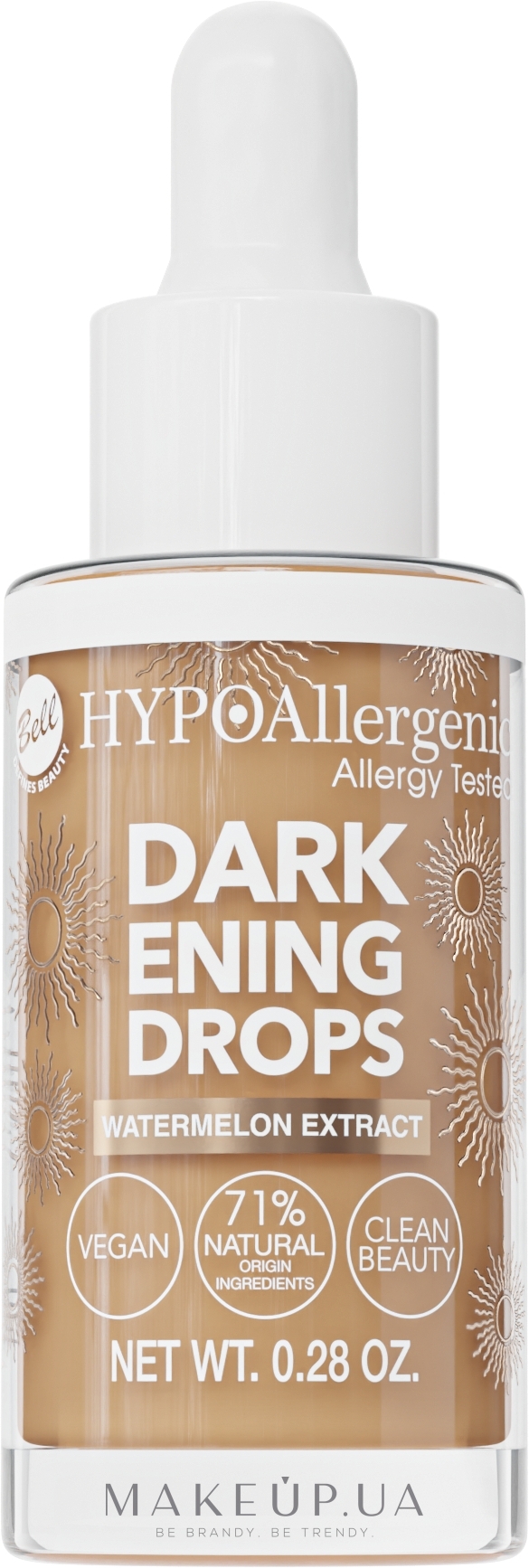 Гипоаллергенные капли для затемнения тонального крема - Bell Hypoallergenic Darkening Drops — фото 8g
