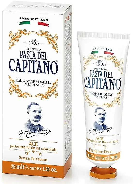 УЦІНКА Зубна паста з вітамінами А, С, Е - Pasta Del Capitano 1905 Ace Toothpaste Complete Protection * — фото N4