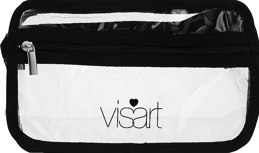 Пластикова косметичка, велика, закруглена, з карманчиком (без наповнення) - Make-Up Atelier Paris Visart — фото N1