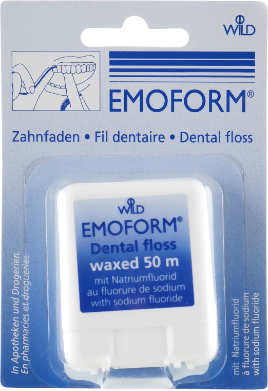 Зубна нитка вощена із фтором - Dr. Wild Emoform — фото N1