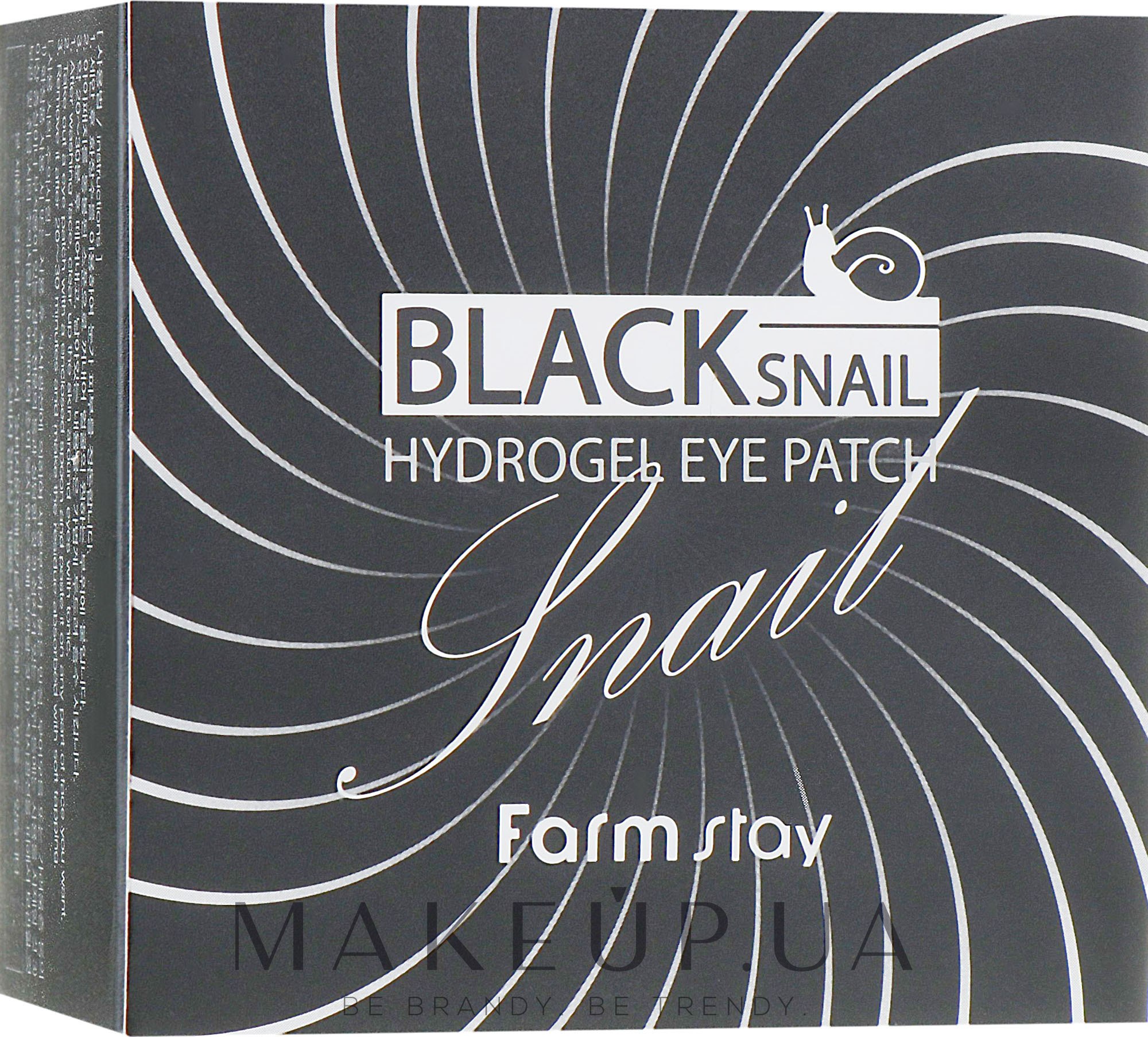 Гидрогелевые патчи для глаз с муцином черной улитки - FarmStay Black Snail Hydrogel Eye Patch — фото 60шт