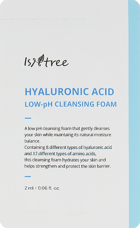 Пінка для вмивання з низьким рівнем pH - Isntree Hyaluronic Acid Low pH Cleansing Foam (пробник)