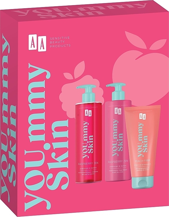 Набір - AA You.mmy Skin Raspberry (show gel/400ml + b/cr/400ml + b/scrub/200ml) — фото N1