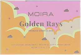 Бронзер для обличчя - Moira Golden Rays Bronzed Goddess Duo — фото N2