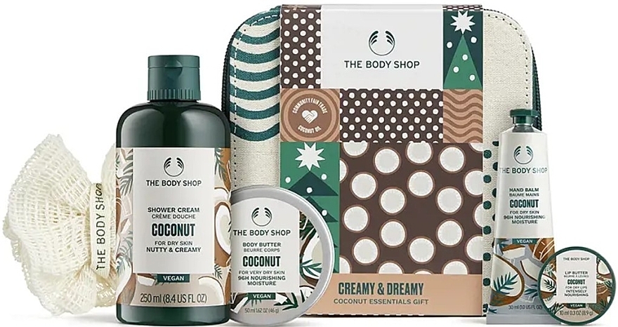 Набор, 6 продуктов - The Body Shop Creamy & Dreamy Coconut Essentials Gift — фото N1