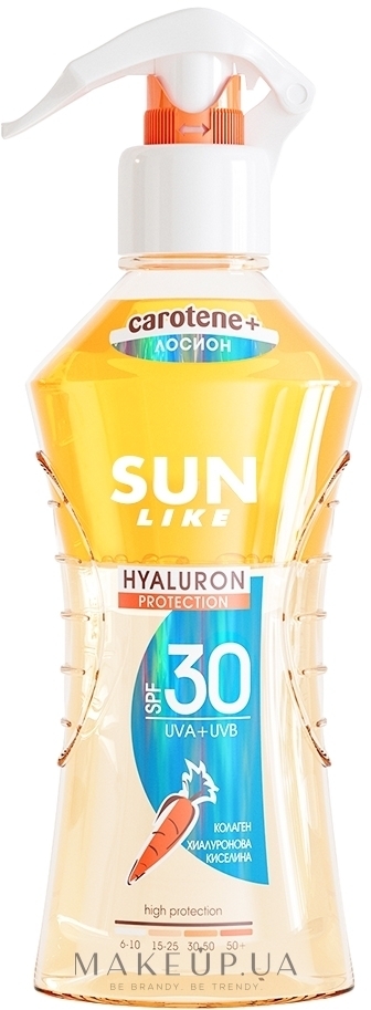 Двухфазный солнцезащитный лосьон для тела SPF 30 - Sun Like 2-Phase Sunscreen Hyaluron Protection Lotion — фото 200ml