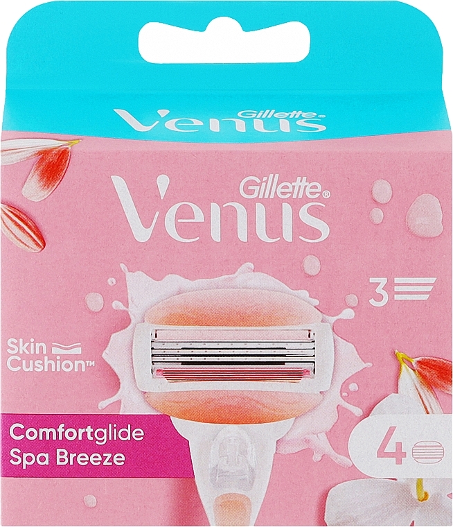Сменные кассеты для бритья, 4 шт - Gillette Venus Comfortglide Spa Breeze — фото N1