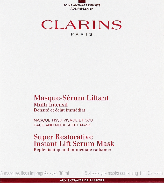 Маска для обличчя - Clarins Restorative Instant Lift Serum Mask — фото N1