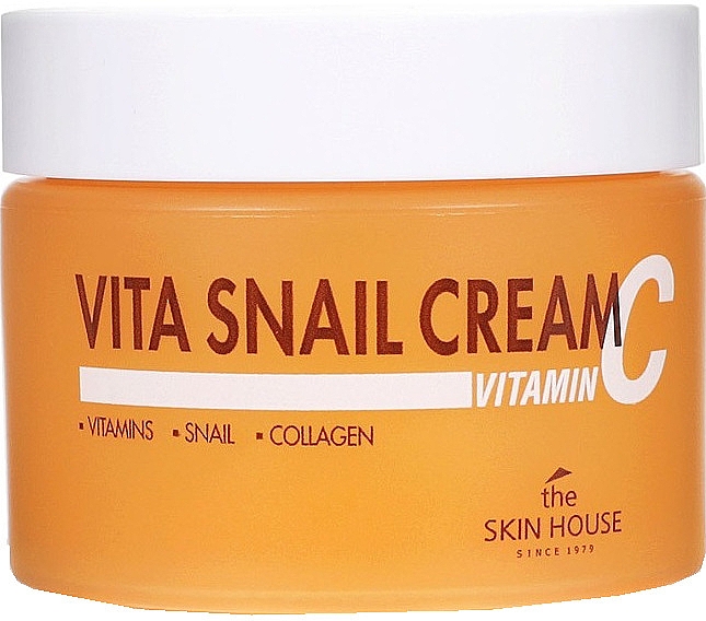 Крем для обличчя з муцином равлика "Освітлювальний" - The Skin House Vita Snail Cream Vitamin C