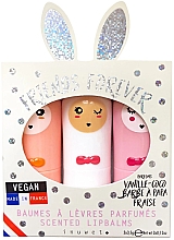 Духи, Парфюмерия, косметика Набор бальзамов для губ - Inuwet Bunny Lip Balm Trio Holo Dots (3x3.5g)