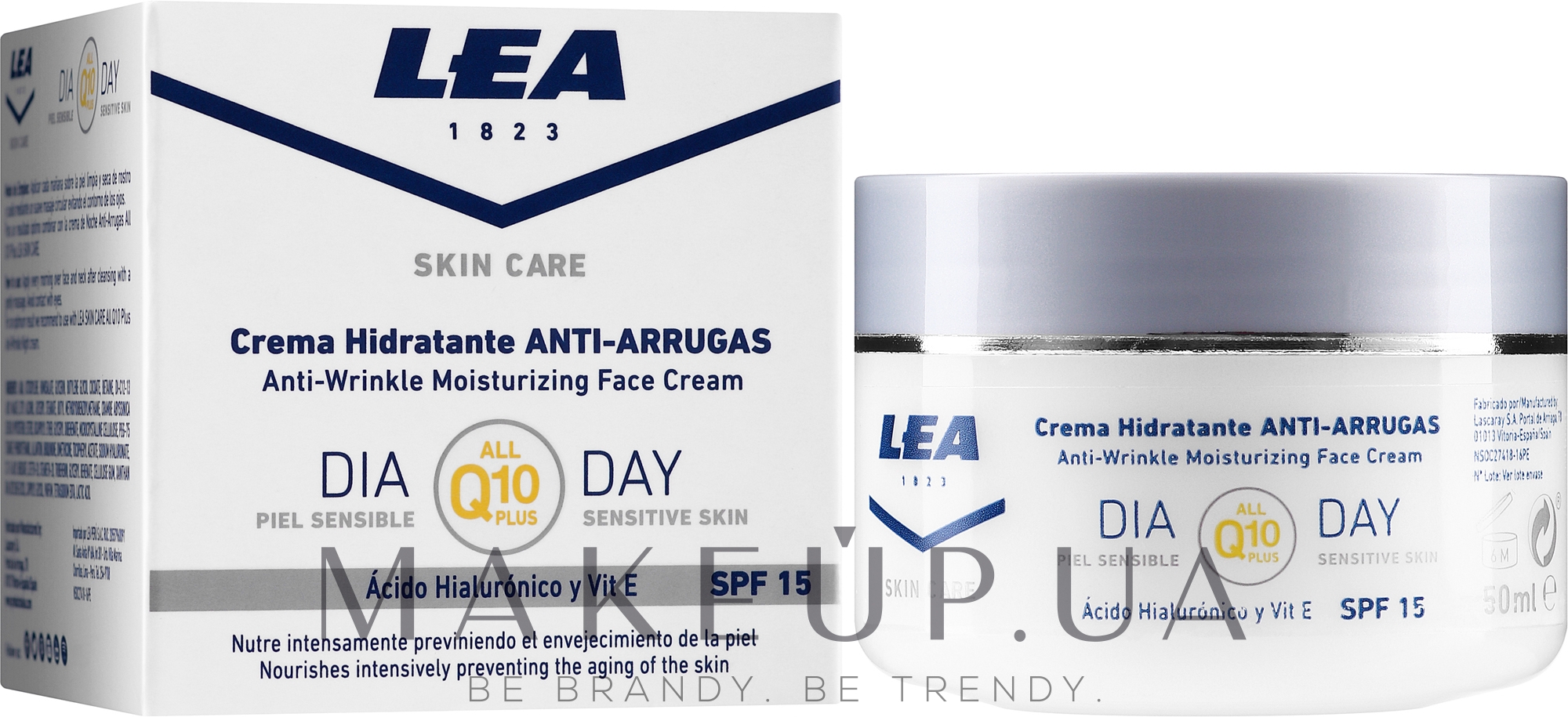 Зволожувальний денний крем для обличчя проти зморщок - Lea Skin Care Anti-Wrinkle Moisturizing Q-10 Day Face Cream — фото 50ml