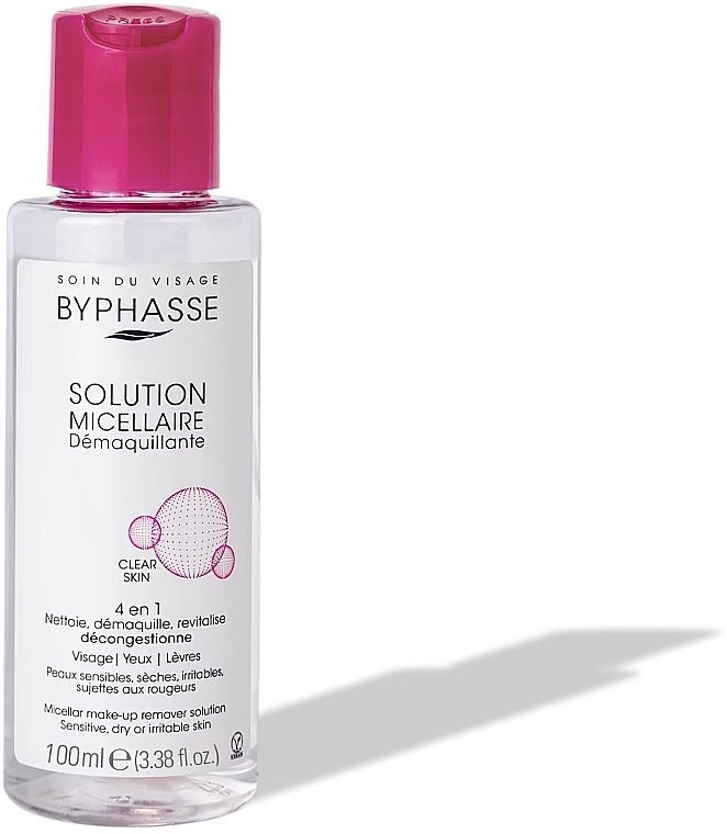 Міцелярна вода для очищення обличчя - Byphasse Micellar Make-Up Remover Solution Sensitive, Dry Skin And Irritated  — фото N1