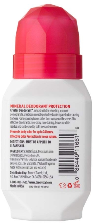 Роликовый дезодорант с ароматом Граната - Crystal Essence Deodorant Roll-On Pomegranate — фото N5