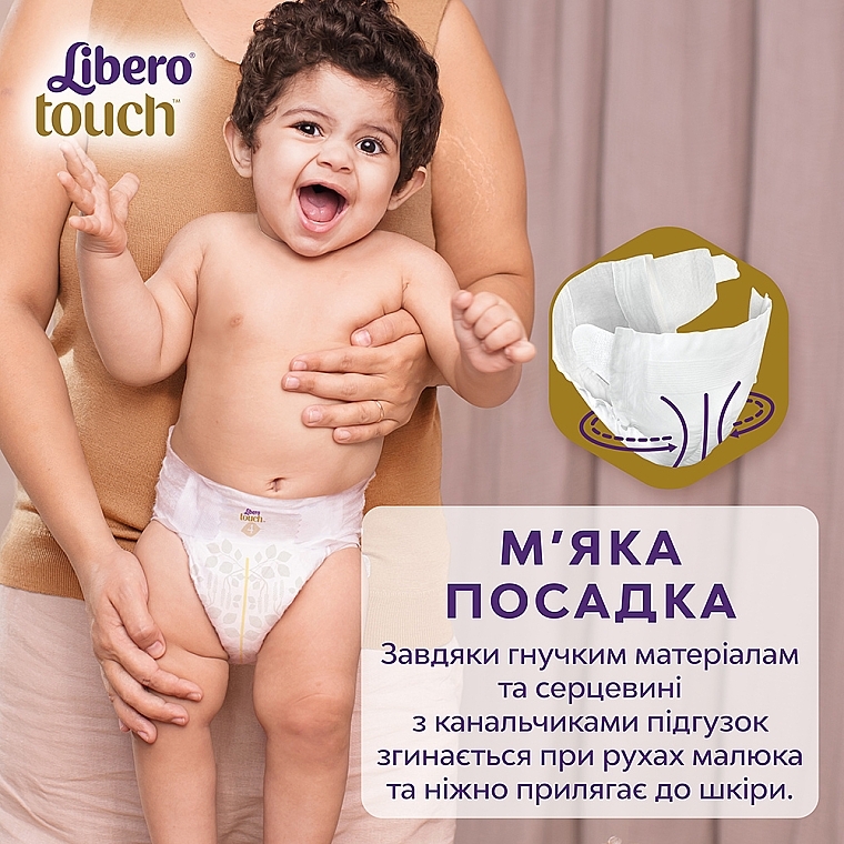 Підгузки дитячі Touch 3 (5-9 кг), 96 шт. (2х48) - Libero — фото N5