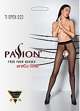 Парфумерія, косметика Колготки еротичні з вирізом Tiopen 022, 20 Den, black - Passion