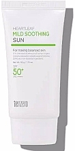 Успокаивающий солнцезащитный крем для лица - Tenzero Heartleaf Mild Soothing Sun SPF 50+ Pa++++ — фото N1