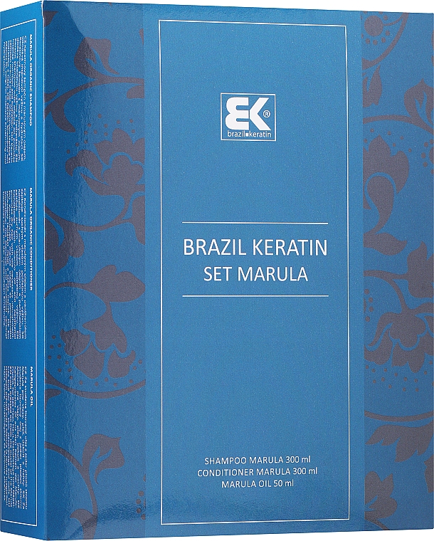 Набір - Brazil Keratin Marula (shmp/300ml + cond/300ml + oil/30ml) — фото N1