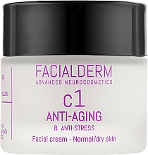 Парфумерія, косметика Крем проти старіння й стресу, для нормальної і сухої шкіри - Facialderm C1 Anti-Age And Anti-Stress Cream