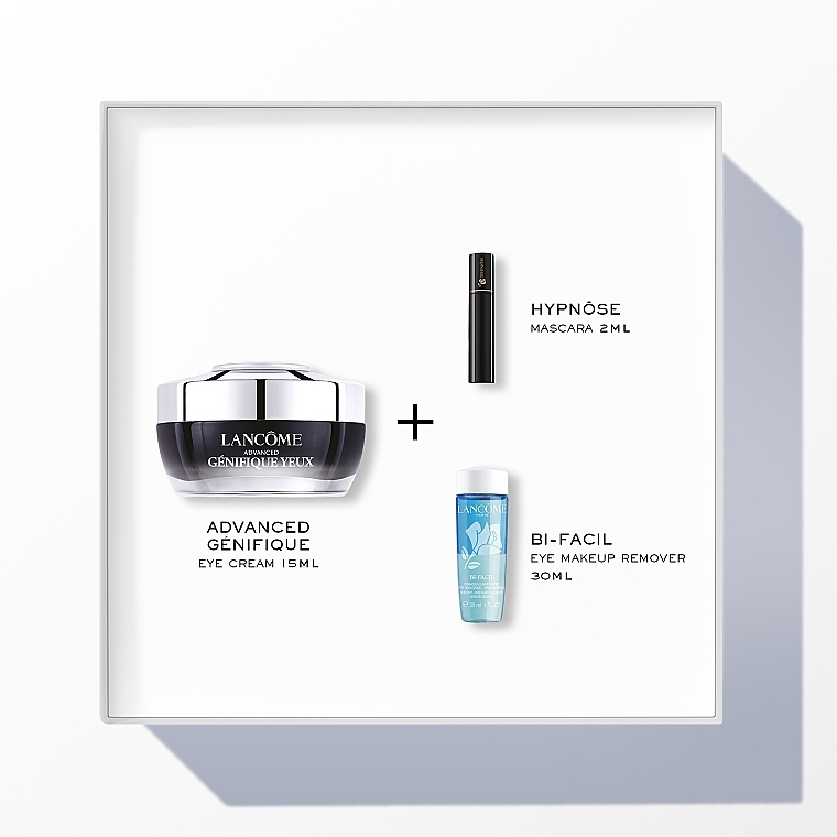 Набор - Lancome Advanced Genifique (eye/cr/15 ml + mascara/2 ml + cleans/30 ml) — фото N2