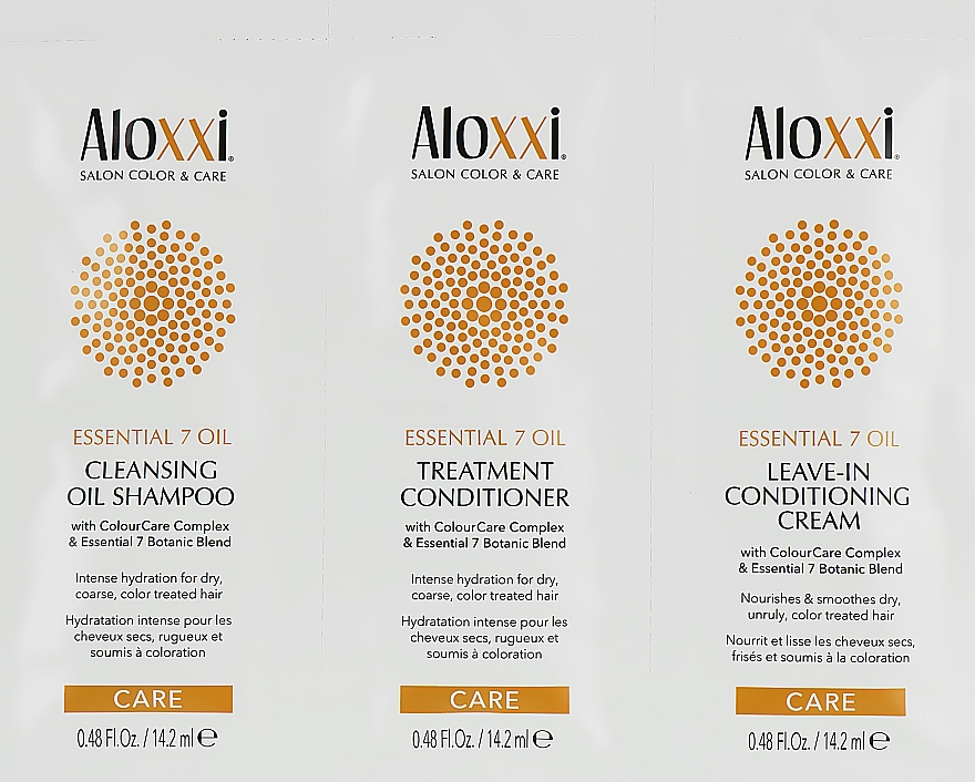 Набір - Aloxxi Essential 7 Oil (cond/14.2ml + h/cr/14.2ml + sh/14.2ml)