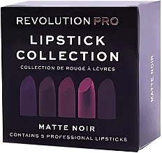 Парфумерія, косметика Набір з 5 помад для губ - Revolution Pro 5 Lipstick Collection Matte Noir