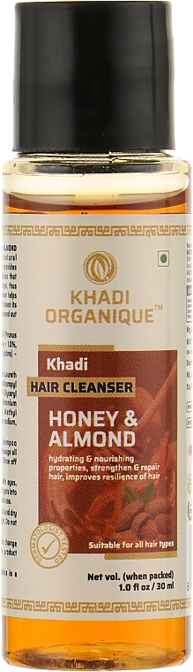 Натуральный травяной аюрведический шампунь "Мед и Миндаль" - Khadi Organique Hair Cleanser Honey And Almond — фото N1