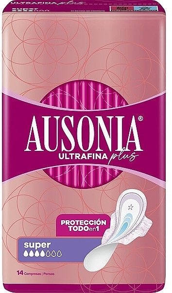 Ультратонкие прокладки, 14 шт - Ausonia Ultrafina Plus Super — фото N1