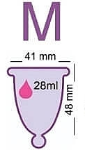 Менструальна чаша з петлею, розмір М, чорна - MeLuna Classic Menstrual Cup — фото N2