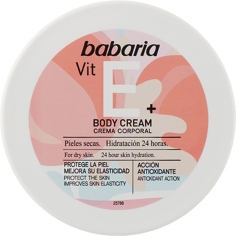 Крем для тела с витамином Е - Babaria Body Cream Vit Е+ — фото N1