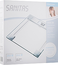 Весы стеклянные цифровые, SGS 06 - Sanitas Digital Bathroom Scales Glass — фото N2
