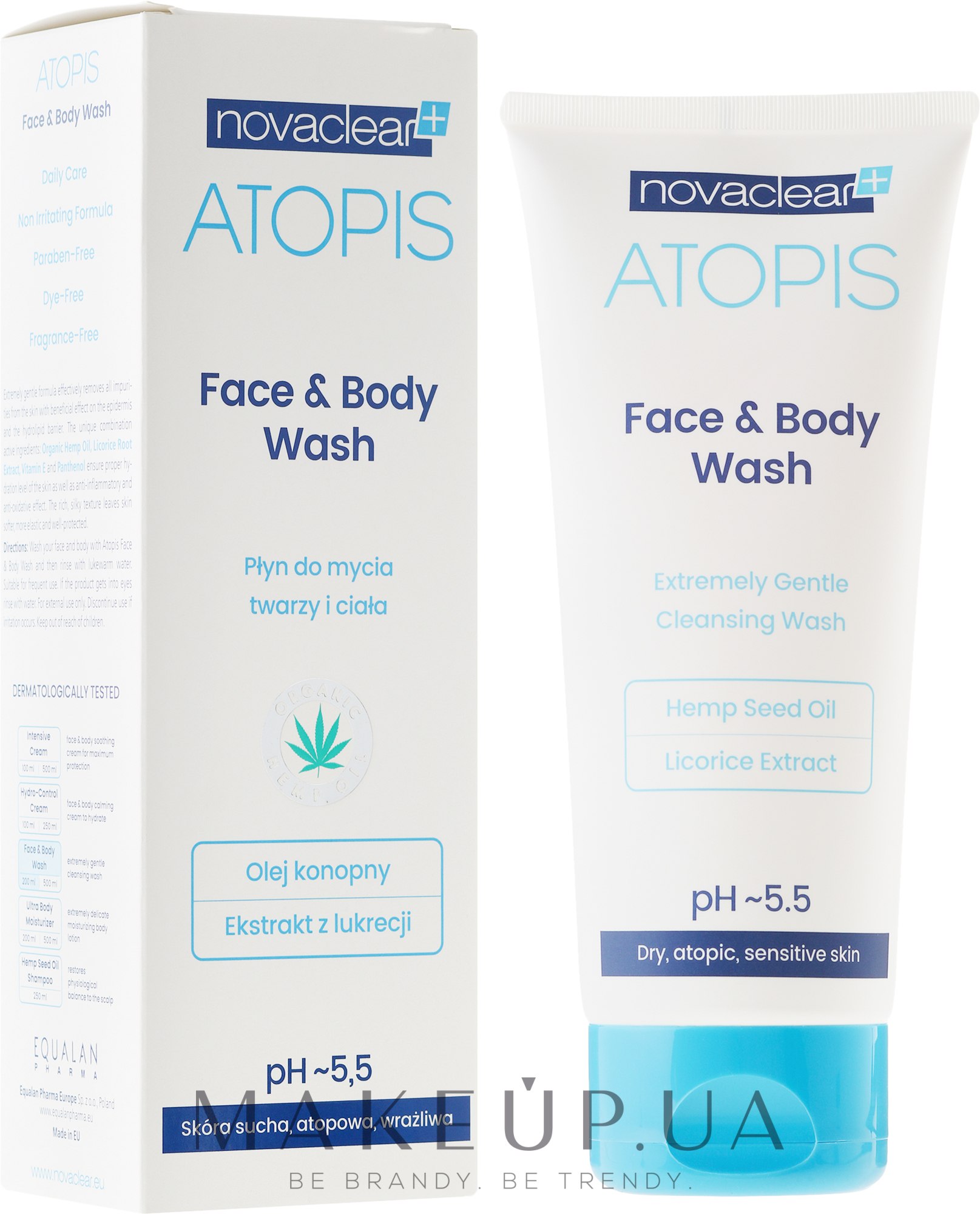 Средство для мытья лица и тела - Novaclear Atopis Face & Body Wash — фото 200ml