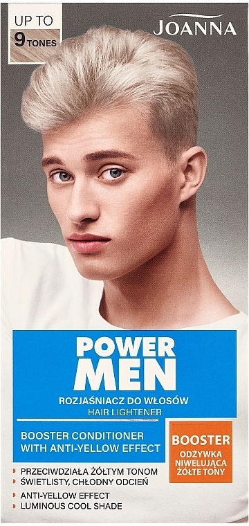 Осветлитель для волос до 9 тонов - Joanna Power Men Hair Lightener Booster Conditioner With Anti-Yellow Effect  — фото N1