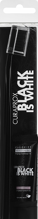 Набор - Curaprox Black Set (toothpast/10ml + toothbrush/1pc) — фото N2