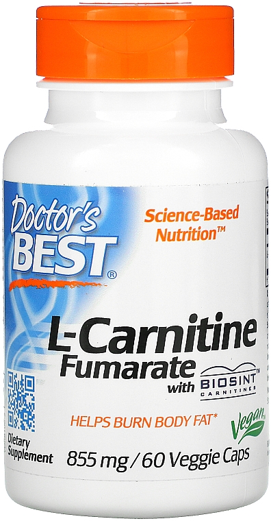Аминокислота L-Карнитин Фумарат, 855 мг, капсулы - Doctor's Best — фото N1