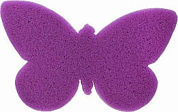 Духи, Парфюмерия, косметика Детская мочалка для ванной, фиолетовая бабочка - Grosik Camellia Bath Sponge For Children